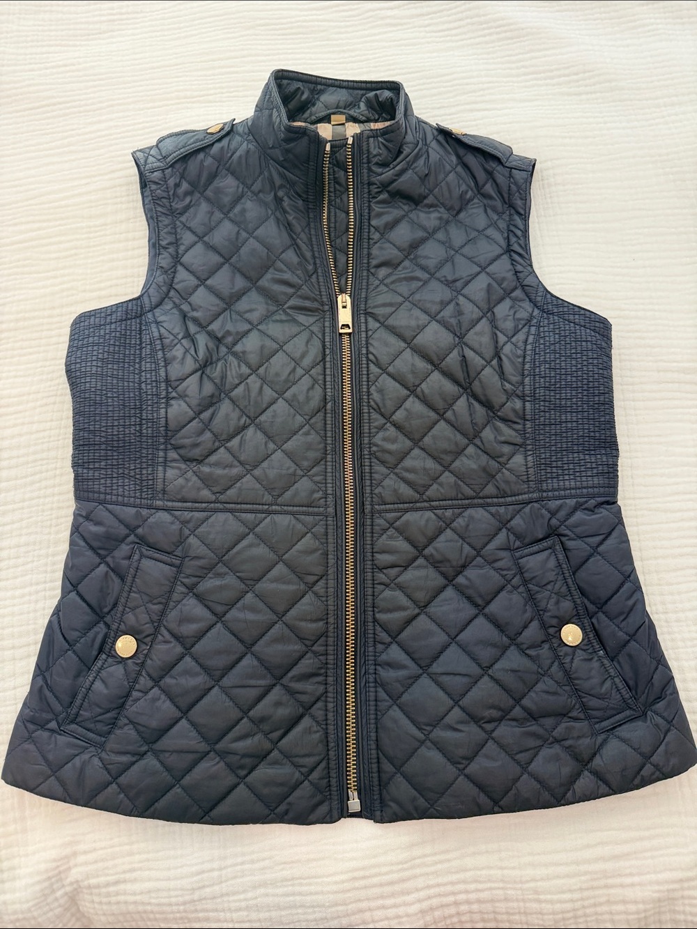 Burberry Tindale Quilted Zip Front Vest - Women’s L